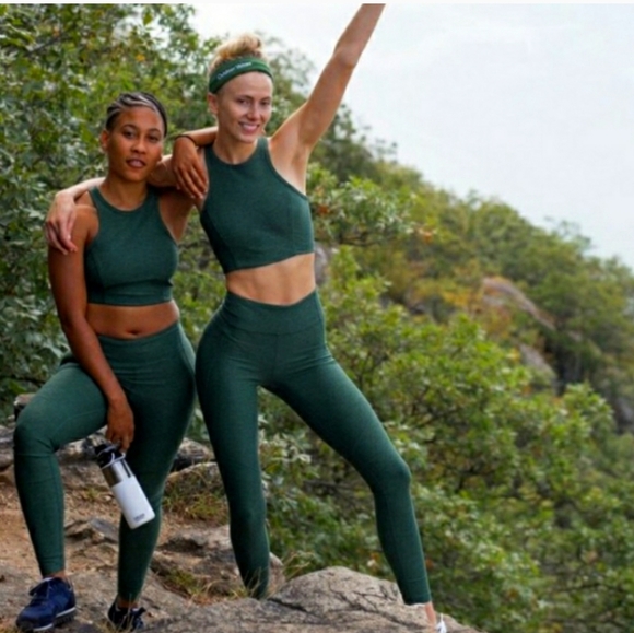 NWT Outdoor Voices Flex 7/8 High Rise Waisted Leggings Evergreen - Picture 4 of 6